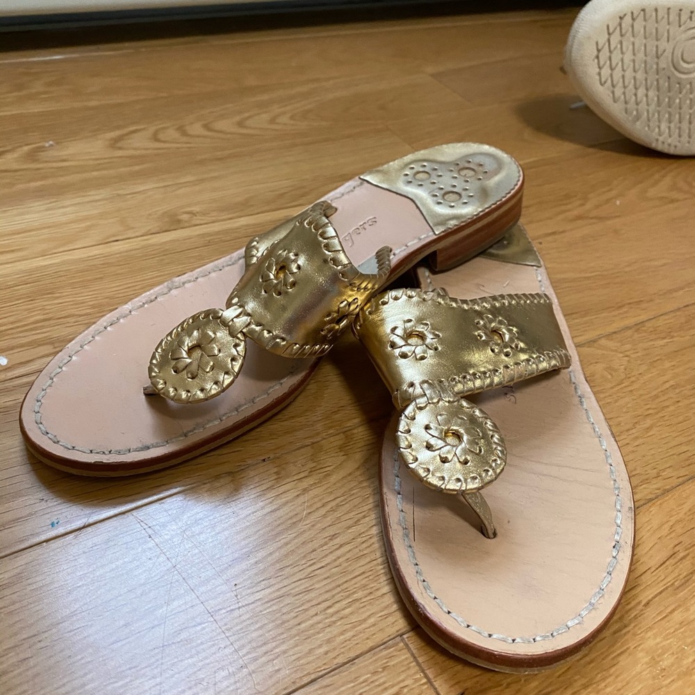Jack Rogers Gold Sandal Sz. 9